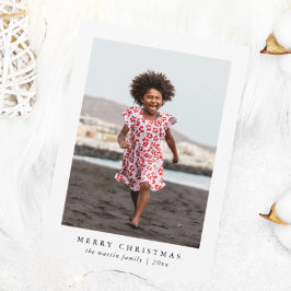 Festiva Tarjeta fotográfica Classic Merry Christmas Dot Pr