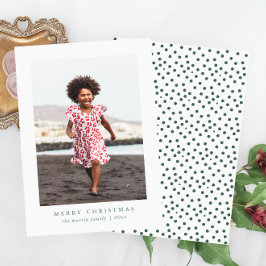 Festiva Tarjeta fotográfica Classic Merry Christmas Dots H