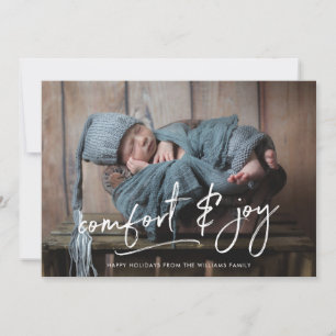 Festiva Tarjeta fotográfica Comfort & Joy Holiday