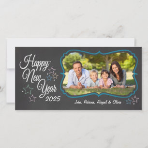 Festiva Tarjeta fotográfica con estilo de tablero de anunc