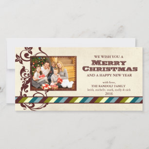 Festiva Tarjeta fotográfica Country Ranch Christmas