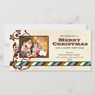 Festiva Tarjeta fotográfica Country Ranch Christmas