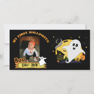 Festiva Tarjeta fotográfica Cute Halloween Personalizado