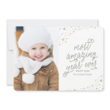 Tarjeta fotográfica de Año Nuevo más asombroso