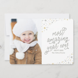 Festiva Tarjeta fotográfica de Año Nuevo más asombroso