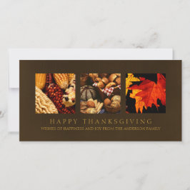 Festiva Tarjeta fotográfica de Bendición de Acción de Grac