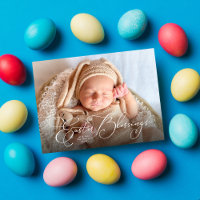 Tarjeta fotográfica de bendiciones de Pascua