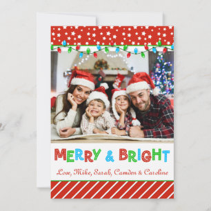 Festiva Tarjeta fotográfica de bienvenida de la familia de