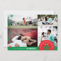 Tarjeta fotográfica de copo de nieve 5x7