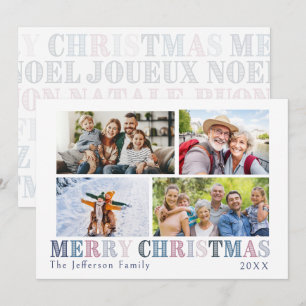Festiva Tarjeta fotográfica de cuatro navidades