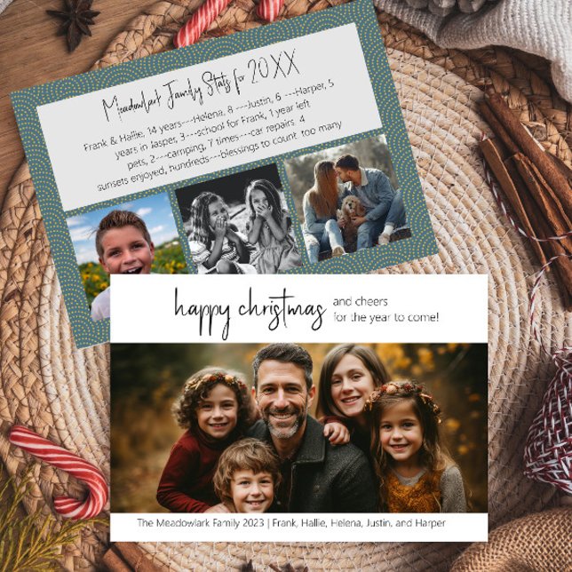 Festiva Tarjeta fotográfica de cuatro Navidades felices (Subido por el creador)