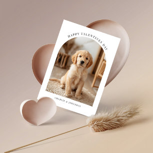 Festiva Tarjeta fotográfica de Día de San Valentín de Gold