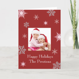 Festiva Tarjeta fotográfica de diversión de invierno