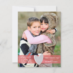 Festiva Tarjeta fotográfica de El día de San Valentín de P