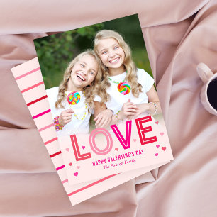 Festiva Tarjeta fotográfica de El día de San Valentín Happ