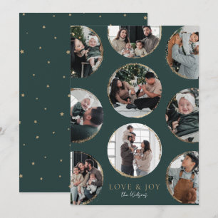 Festiva Tarjeta fotográfica de elegancia ornamental verde
