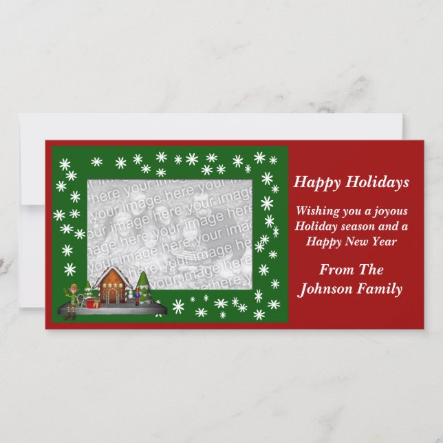 Festiva Tarjeta fotográfica de escenas de festividad de na (Anverso)