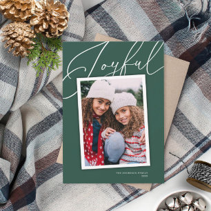 Festiva Tarjeta fotográfica de estilo joyful Script simple