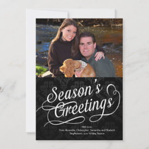 Festiva Tarjeta fotográfica de felicitaciones de temporada