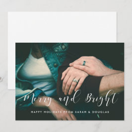 Festiva Tarjeta fotográfica de feriado con elegancia brill