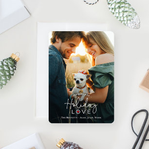 Festiva Tarjeta fotográfica de feriado de amor de vacacion