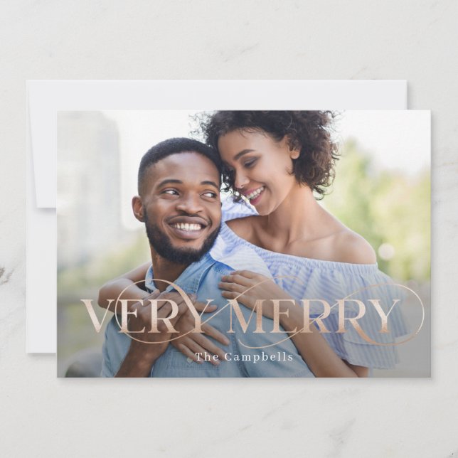 Festiva Tarjeta fotográfica de feriado muy divertido (Anverso)