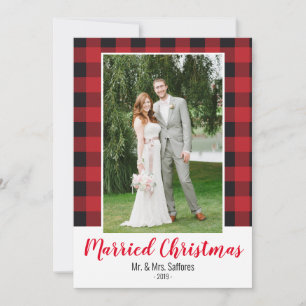 Festiva Tarjeta fotográfica de feriado para Navidades casa