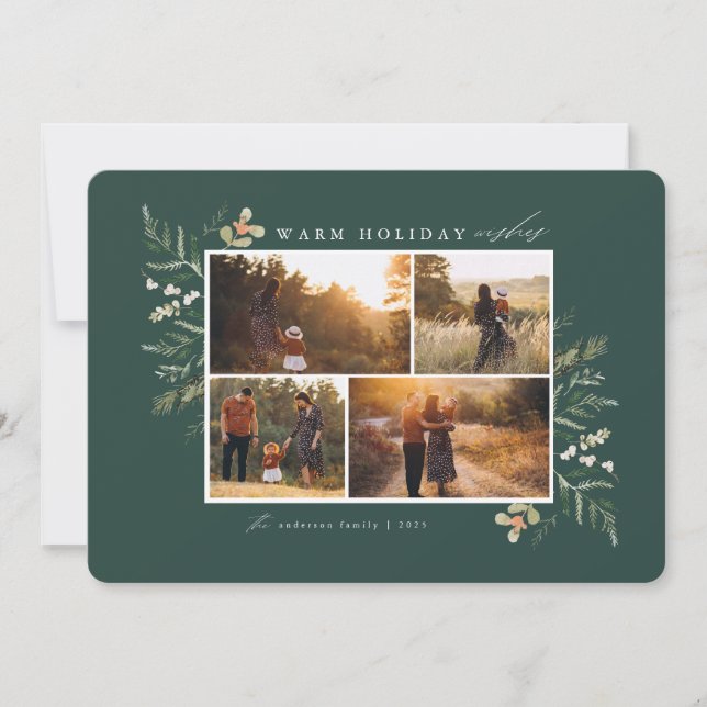 Festiva Tarjeta fotográfica de ferias de invierno (Anverso)