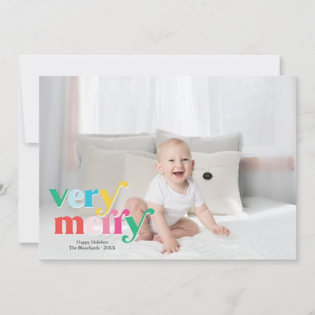 Festiva Tarjeta fotográfica de ferias muy brillantes (Anverso)