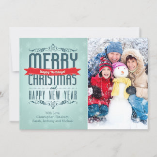 Festiva Tarjeta fotográfica de ferias navideñas para la ti
