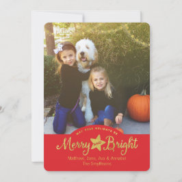 Festiva Tarjeta fotográfica de ferias y oro brillante para