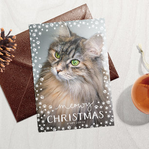 Festiva Tarjeta fotográfica de festividad para gato de Meo