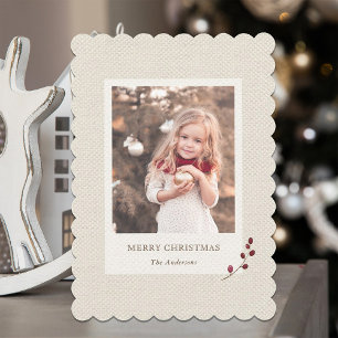 Festiva Tarjeta fotográfica de festividad para Navidades d
