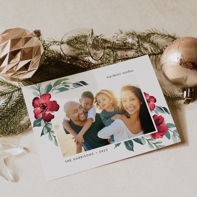 Festiva Tarjeta fotográfica de flores de vacaciones (Subido por el creador)