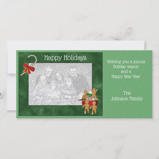 Festiva Tarjeta fotográfica de galleta de galletas de los  (Anverso)