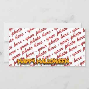 Festiva Tarjeta fotográfica de Halloween o etiqueta de reg