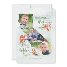 Tarjeta fotográfica de Holiday 3 de mapa de estado