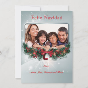 Festiva Tarjeta fotográfica de Holiday Greens