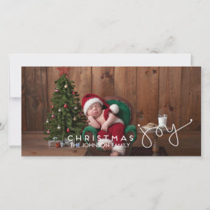 Festiva Tarjeta fotográfica de la alegría de los navidades