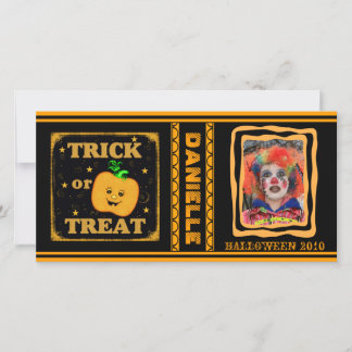 Festiva Tarjeta fotográfica de la calabaza del personaliza