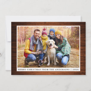 Festiva Tarjeta fotográfica de la familia de maderas rusas