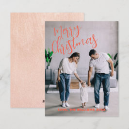 Festiva Tarjeta fotográfica de la familia de Navidades Min