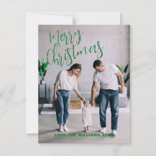 Festiva Tarjeta fotográfica de la familia de Navidades Min