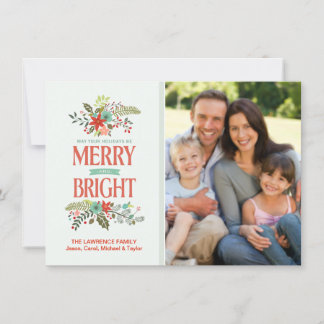 Festiva Tarjeta fotográfica de la familia floral moderna m