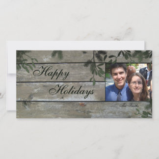 Festiva Tarjeta fotográfica de la familia Happy Holidays -
