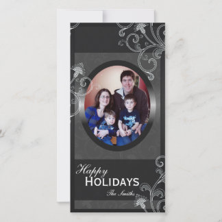 Festiva Tarjeta fotográfica de la familia Happy Holidays -