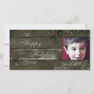 Festiva Tarjeta fotográfica de la familia Happy Holidays -