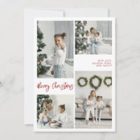 Tarjeta fotográfica de la familia Merry Christmas