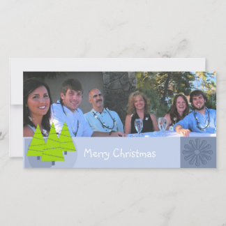 Festiva Tarjeta fotográfica de la familia Merry Christmas 