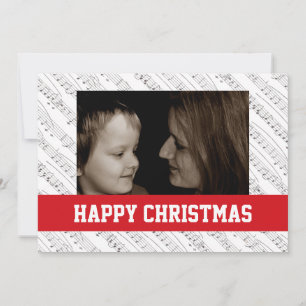 Festiva Tarjeta fotográfica de la familia Navidades de Mus